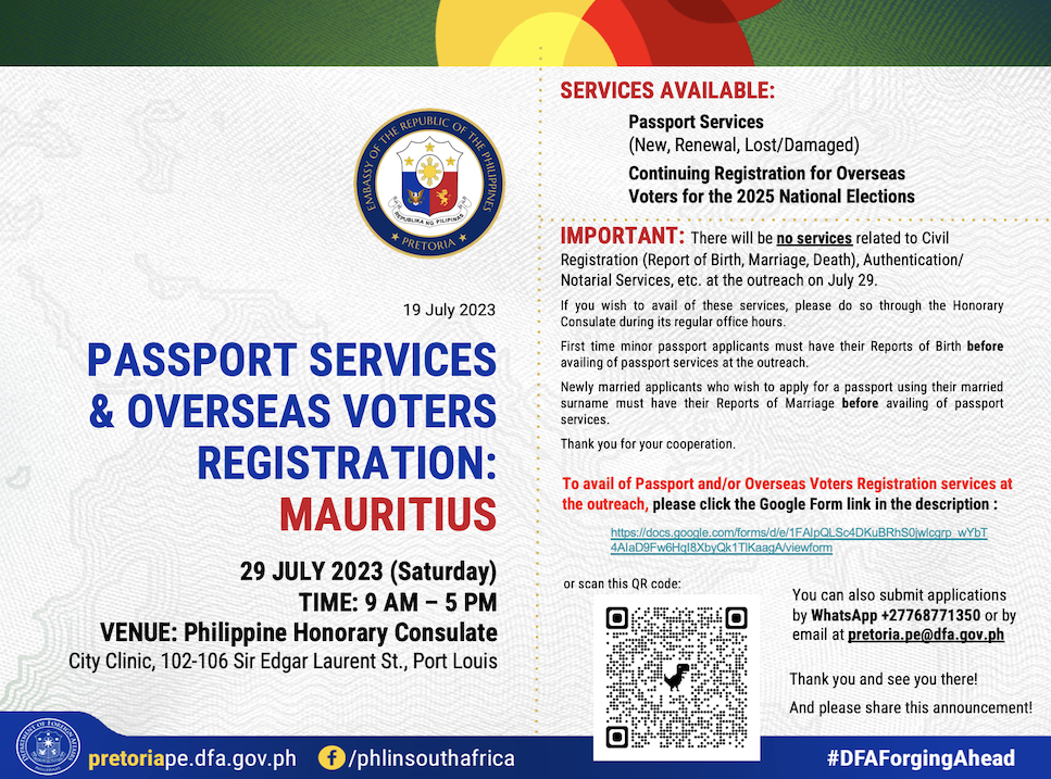 Consular Outreach Mauritius July 2023