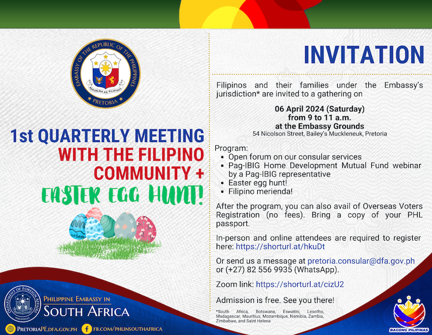 Invitation 1st Quarterly Meeting with Filcom