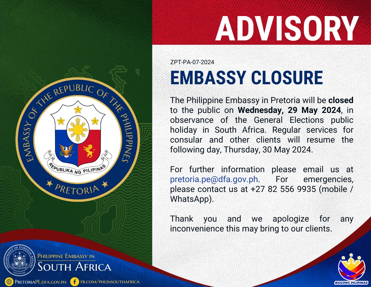 ZPT PA 07 2024 Embassy Closure on 29 May 2024