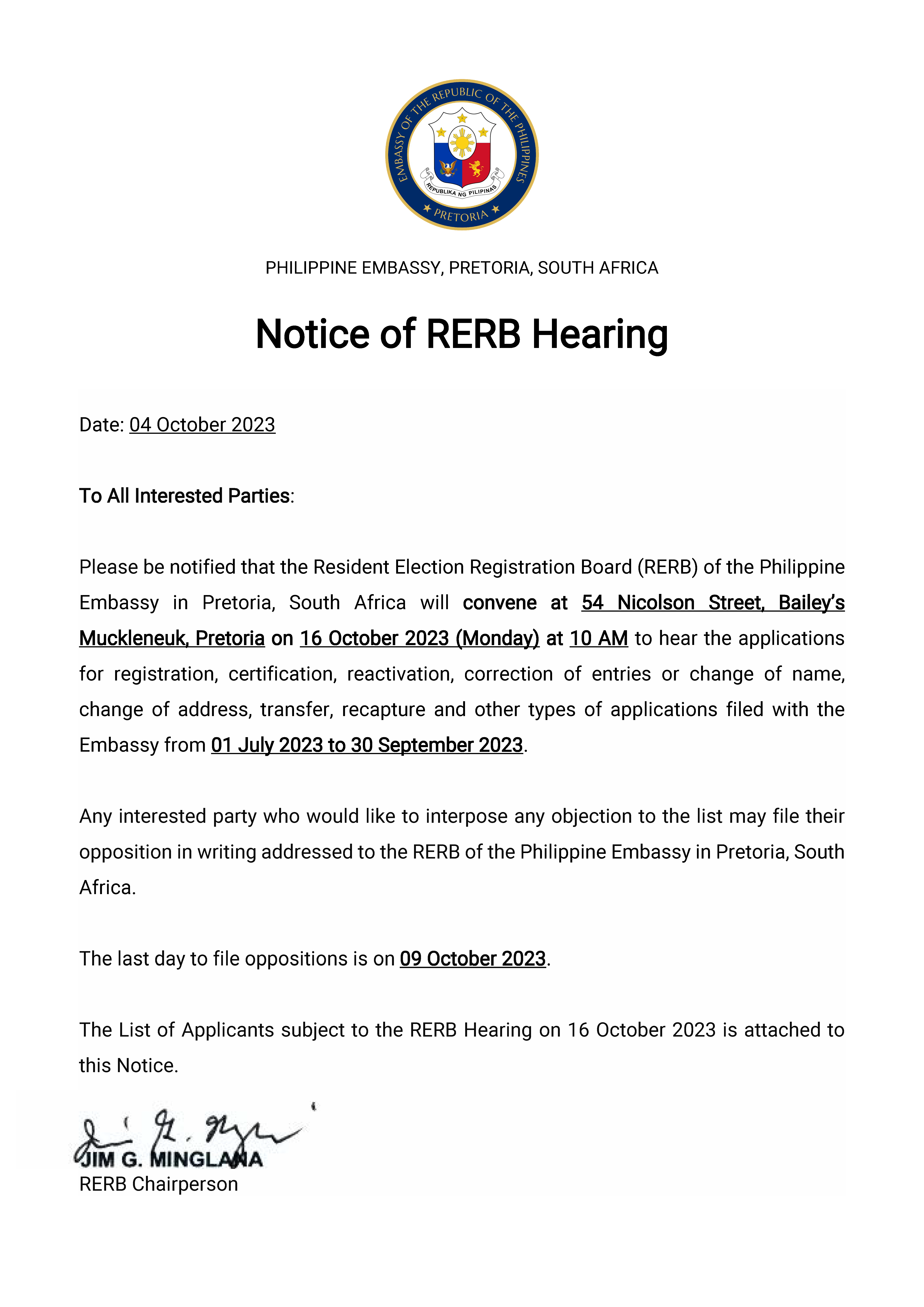 RERB HEARING 3 OF 7 POSTER